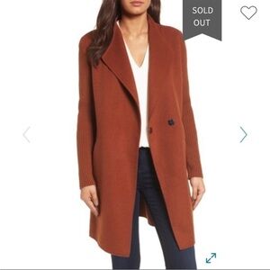 Kenneth Cole New York Burnt Orange Long Coat